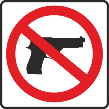 zákaz vstupu so zbraňou